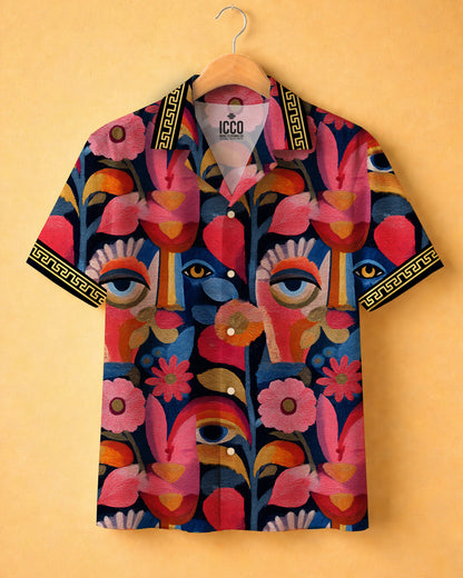 Canvas-  Cotton Printed Cuban Shirt #14