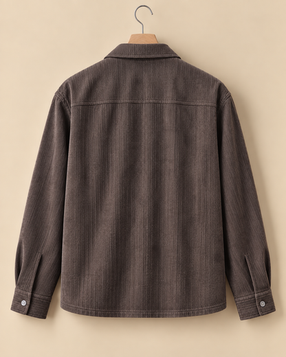 Smoked Walnut* Corduroy Zipper Shirt #4