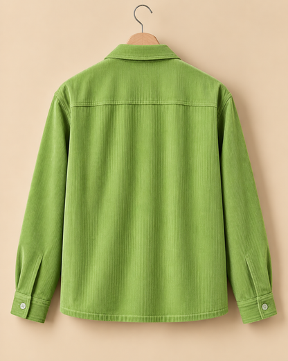 Meadow Green* Corduroy Zipper Shirt #5