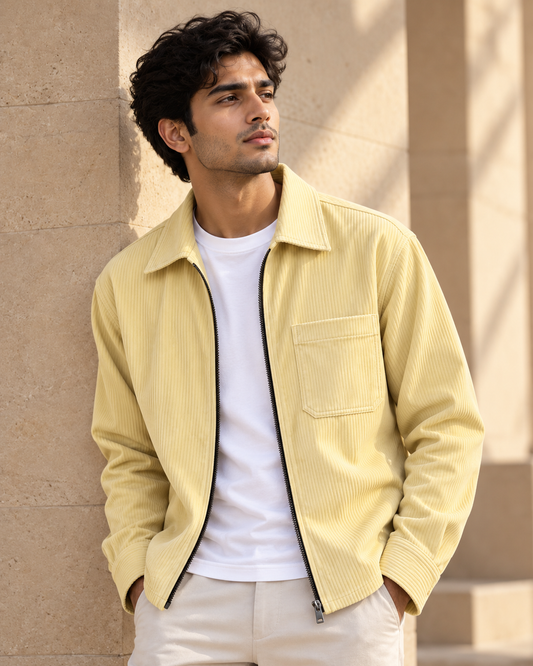 Dune Light* Corduroy Zipper Shirt #1