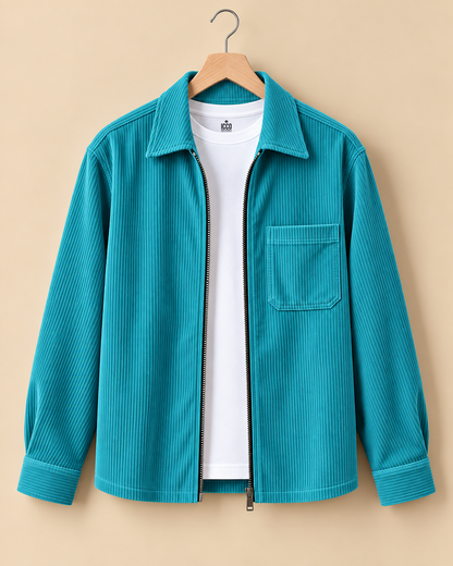 Ocean Current* Corduroy Zipper Shirt #3