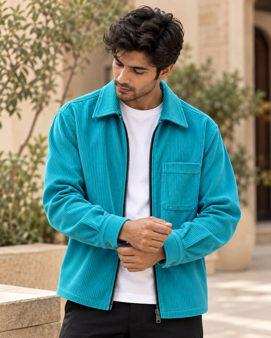 Ocean Current* Corduroy Zipper Shirt #3
