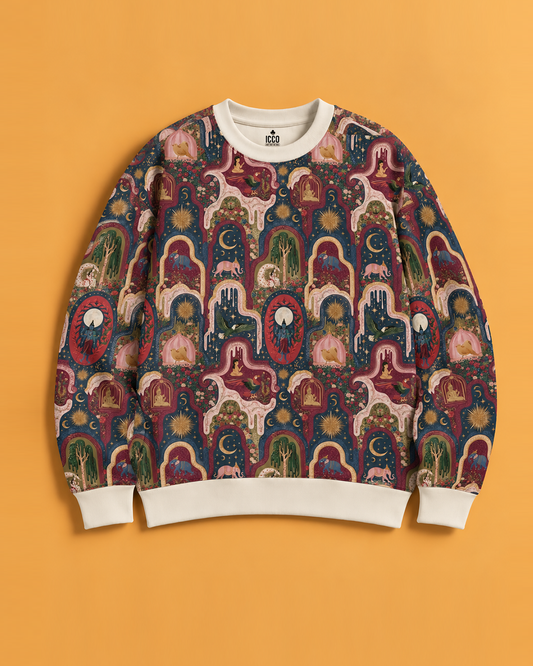 Moonlit Mahal Printed Sweatshirt #8