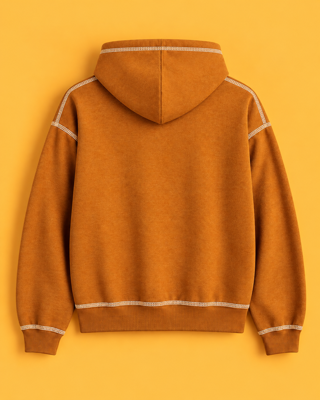 Cocoa Drift* Contrast Stitch Hoodie #1