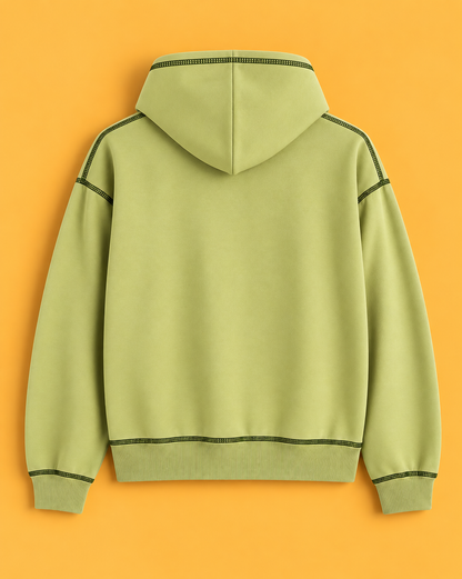 Olive Echo* Contrast Stitch Hoodie #2