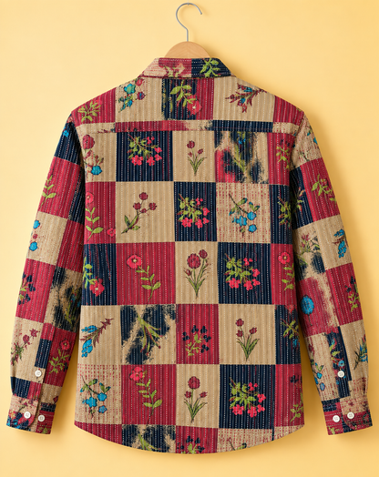 Floral Block* Dobby Shirt #24