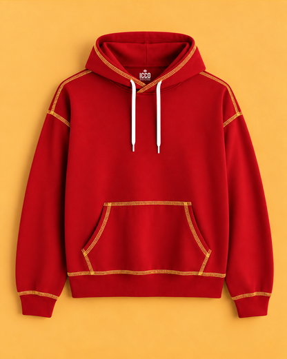 Scarlet Loom* Contrast Stitch Hoodie #4