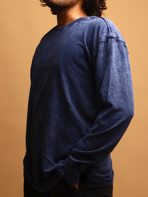 Indigo * ACID WASH SWEATSHIRT #7