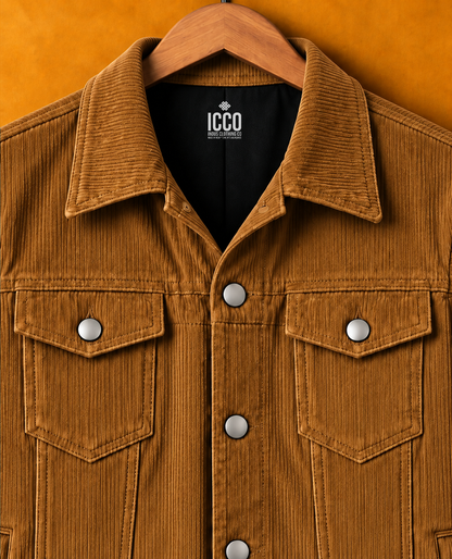 Terracotta* Corduroy Trucker Jacket#4