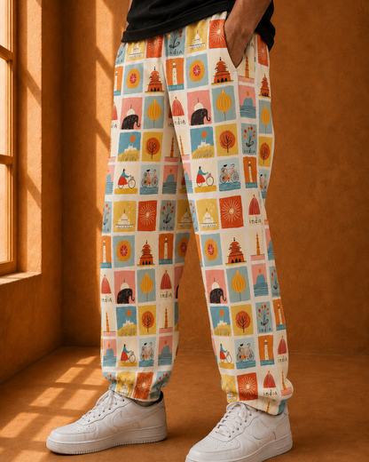 Swadesh Printed Wide Leg Jogger #4