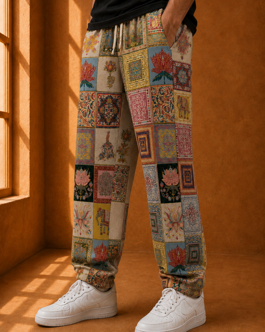 Naqqali Printed Wide Leg Jogger #3