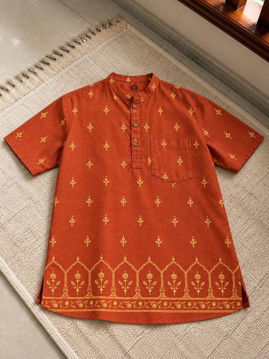 Sunehri* Cotton Printed Kurta Shirt #12