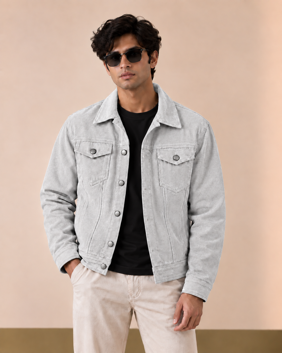 Stone* Corduroy Trucker Jacket#2