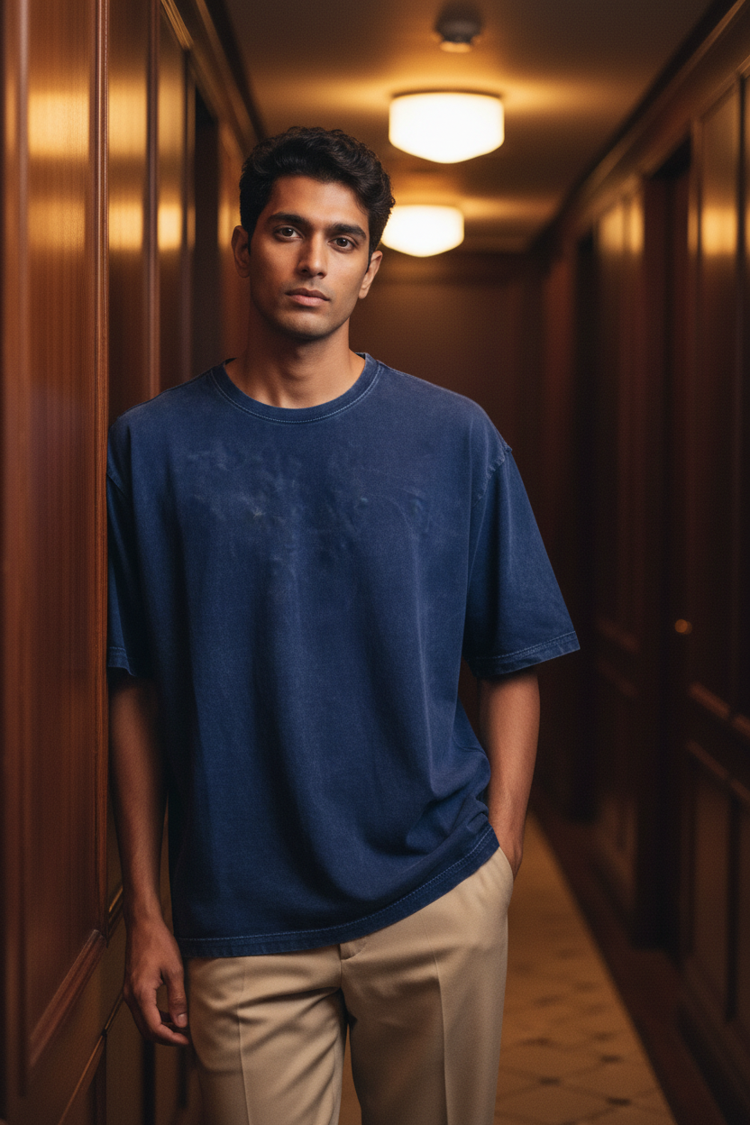 Rustic Indigo * ACID WASH OVERSIZED TEES #1