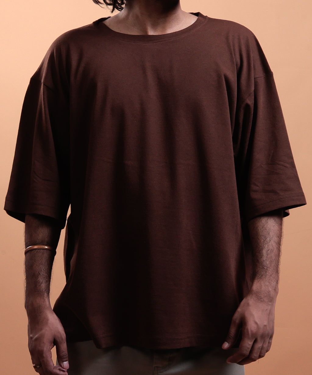 Mocha - Drop Shoulder tee #3