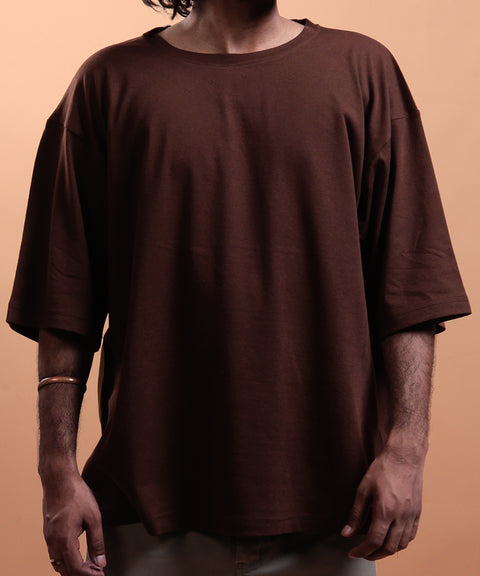 Mocha - Drop Shoulder tee #3